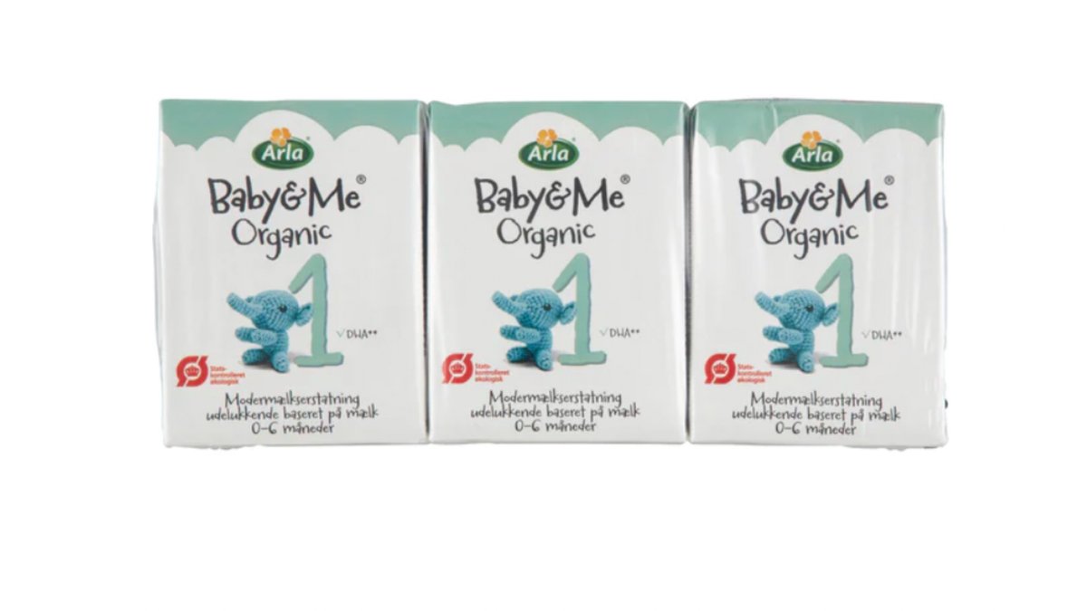 Modermælkserstatning drikkeklar fra 0 mdr. Øko. Arla baby&me