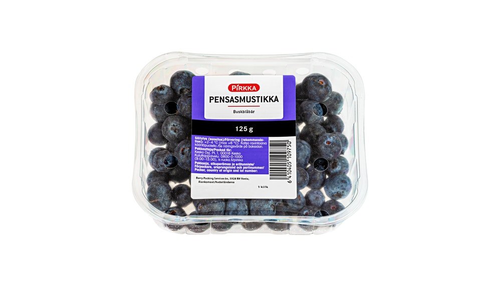 Pirkka pensasmustikka 125g – K-Market Tapuli – Wolt