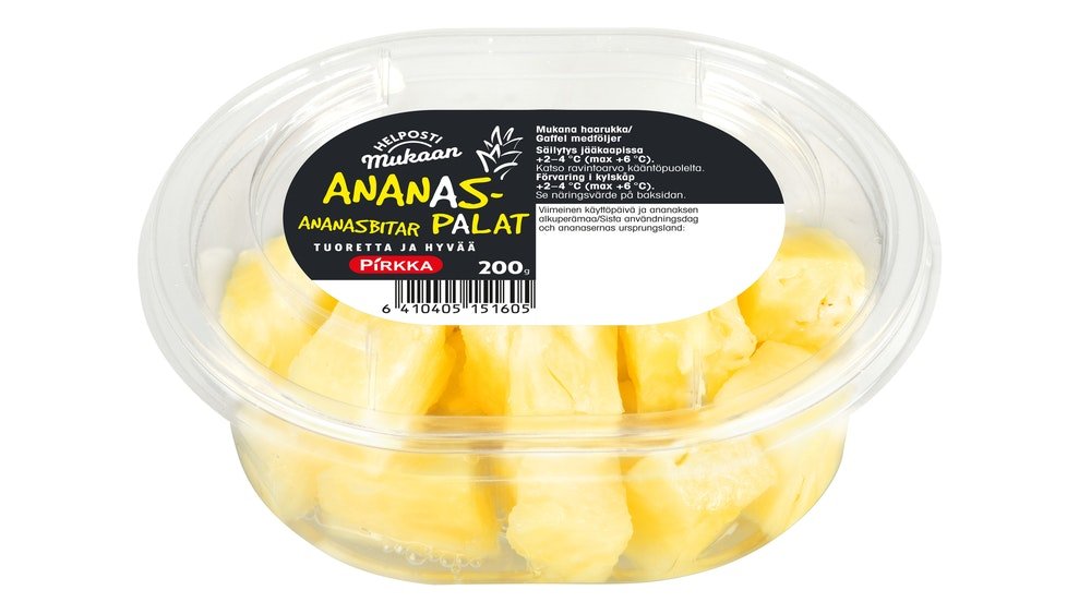 Pirkka Helposti mukaan ananaspalat 200g – K-Market Pasilan Asema