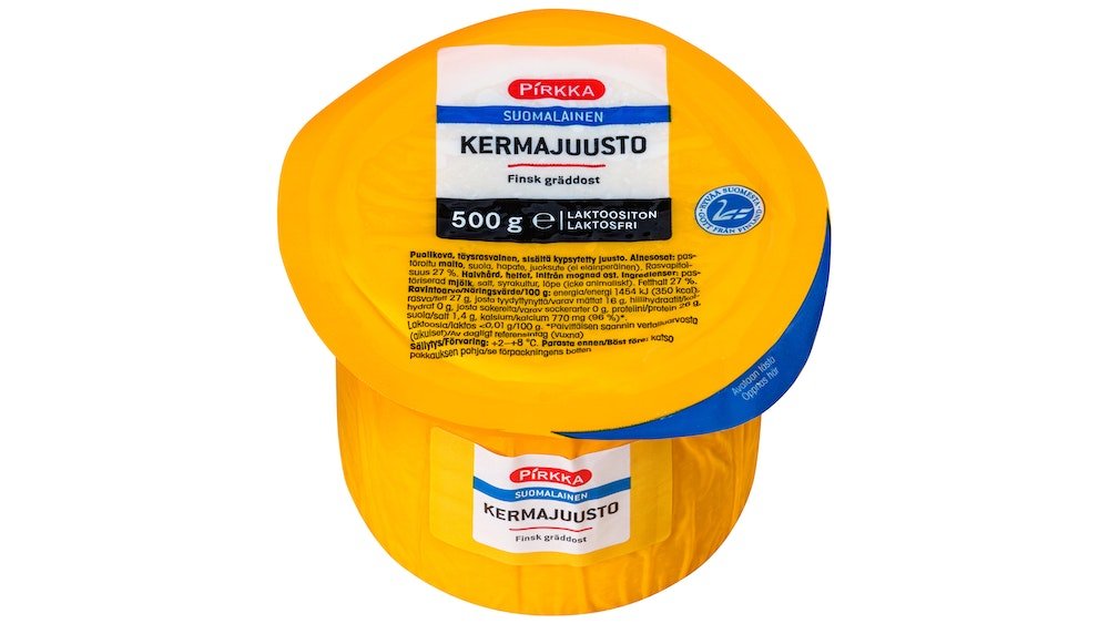 Pirkka suomalainen kermajuusto 500g laktoositon – K-Market Laurinkatu