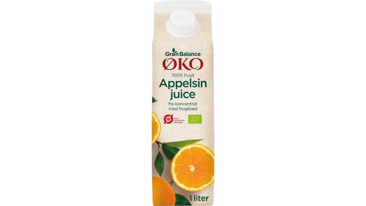 Appelsinjuice øko. Grøn Balance