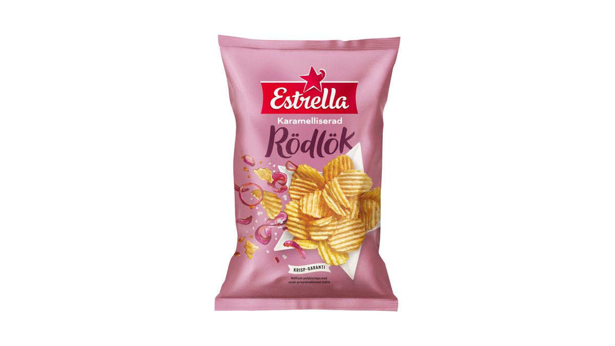 Chips Karamelliserad Rödlök 275g - Estrella