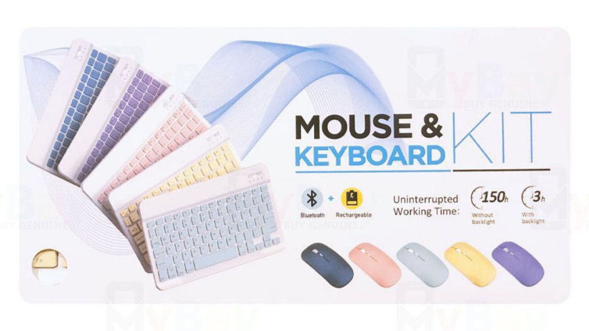White Wireless mouse & keyboard kit