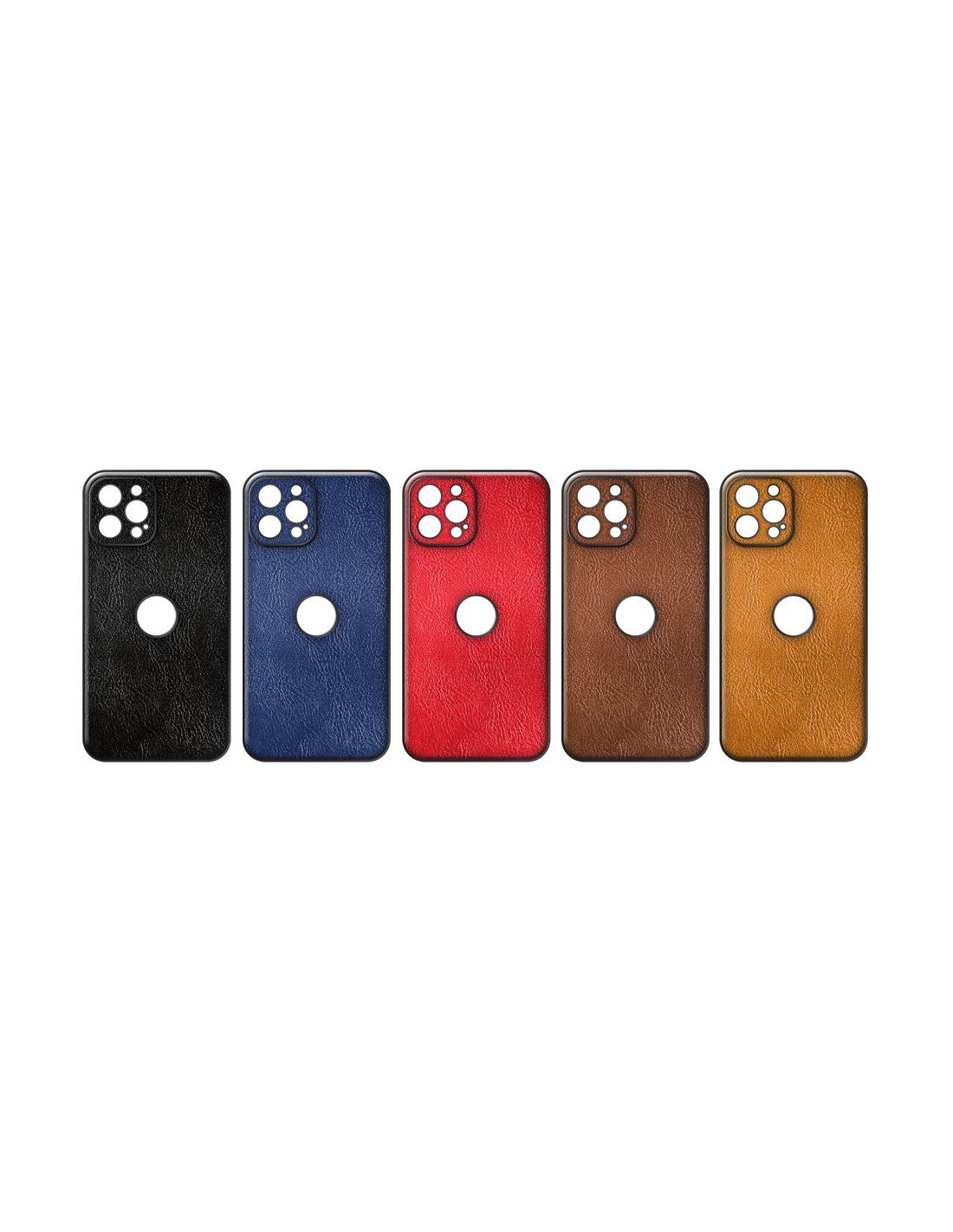 PU Leather semihard cover iphone 14 plus Black