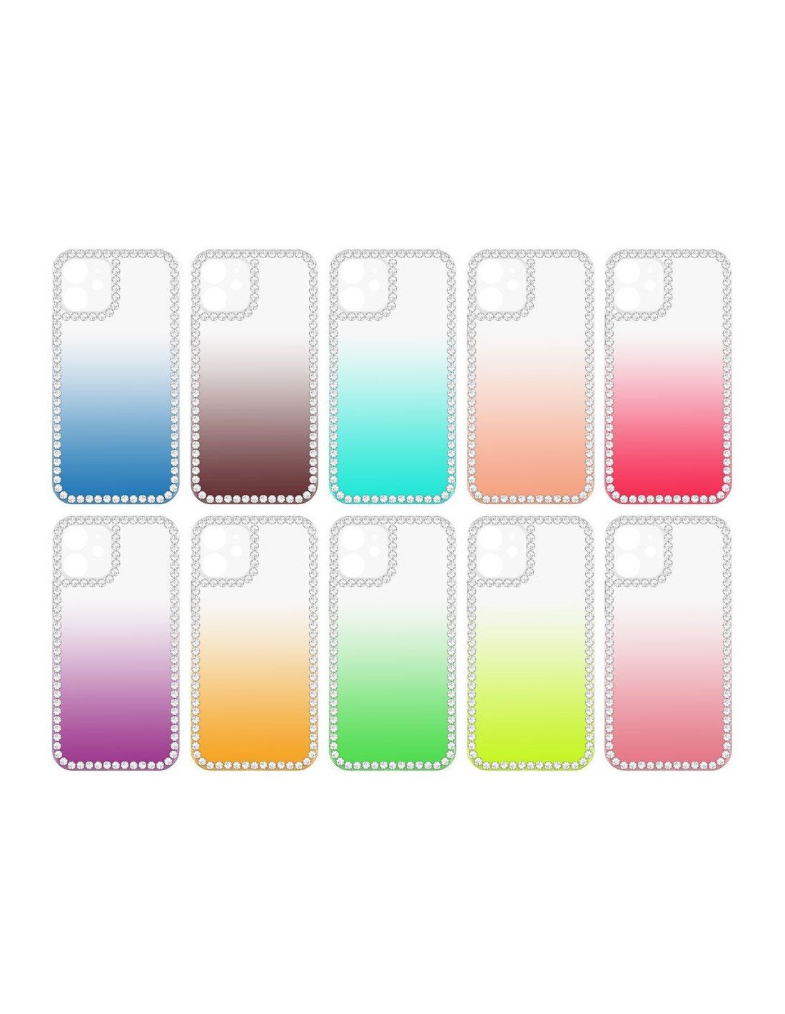Blue shaded effect clear cover with zircons 13