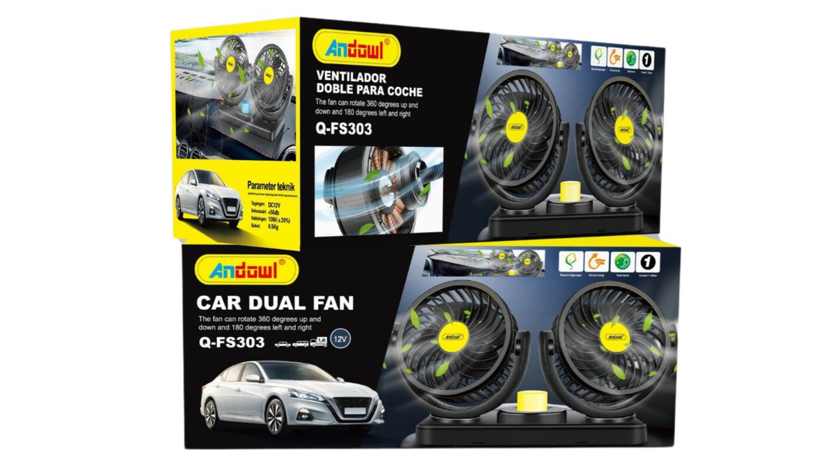 Car dual fan