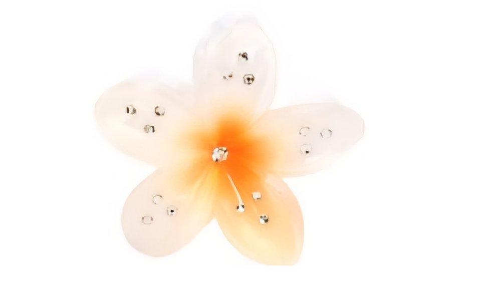 Hair clipper white,yellow and orange with strass
