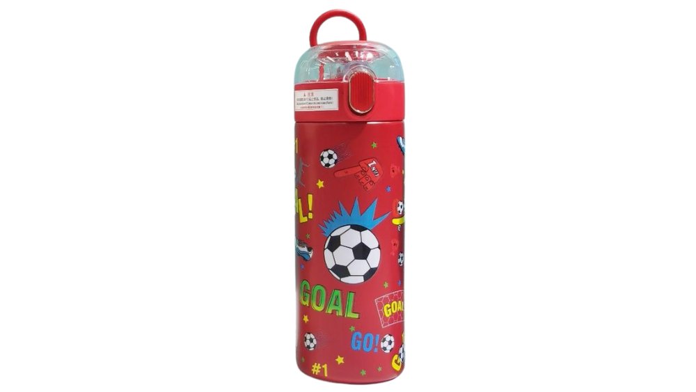Football red water bottle 420ml