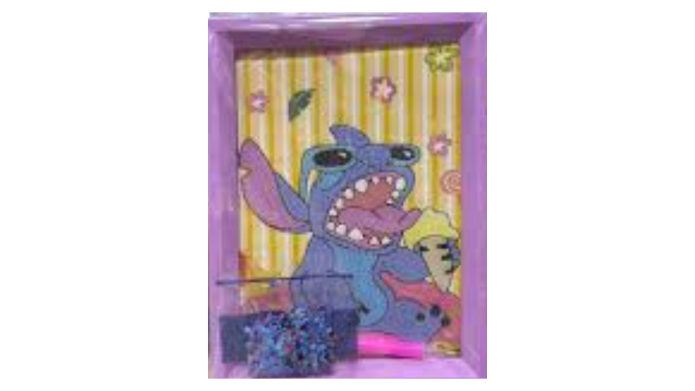 Stitch diamond dotz pink eating ice cream 18,5cm x 13,5cm