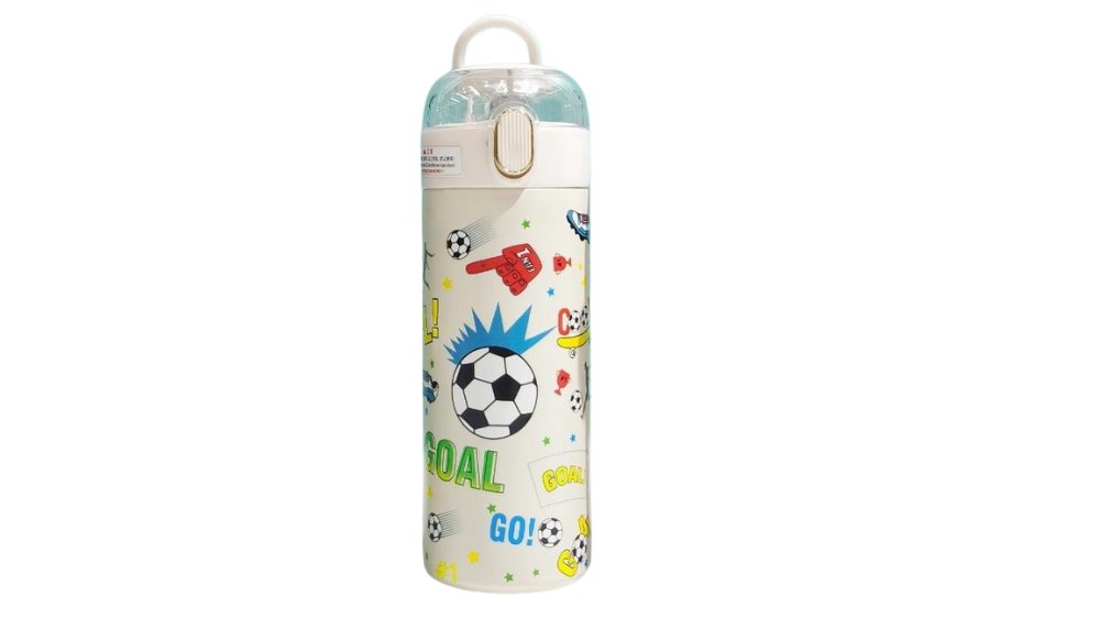 Football white water bottle 420ml