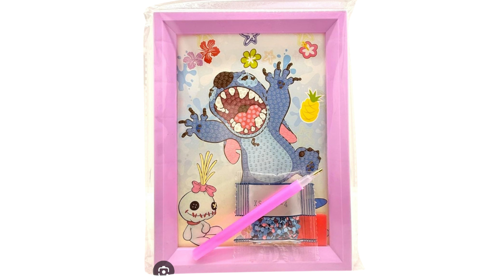 Stitch diamond dotz pink shouting 18,5cm x 13,5cm