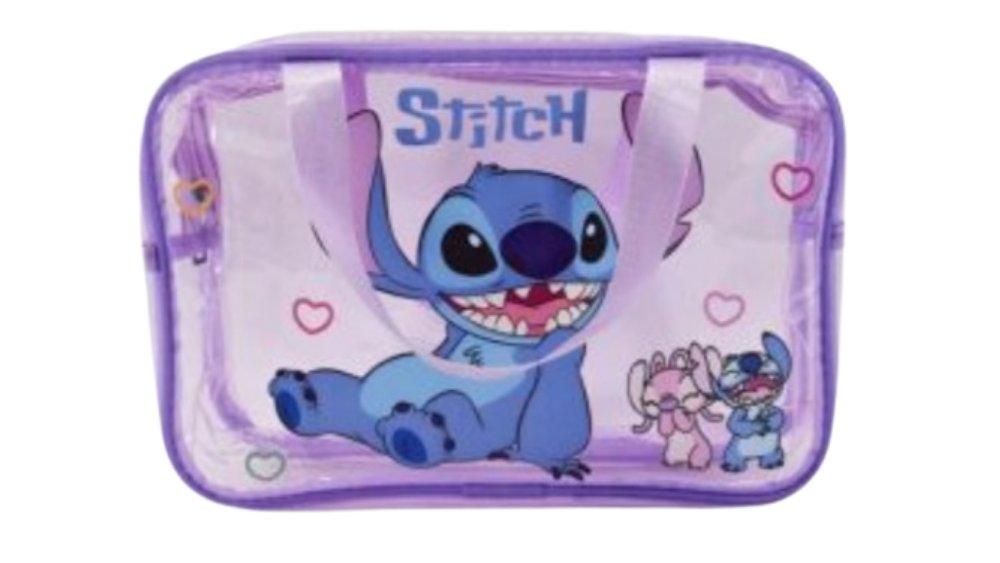 Stitch purple Transparent Cosmetic Bag