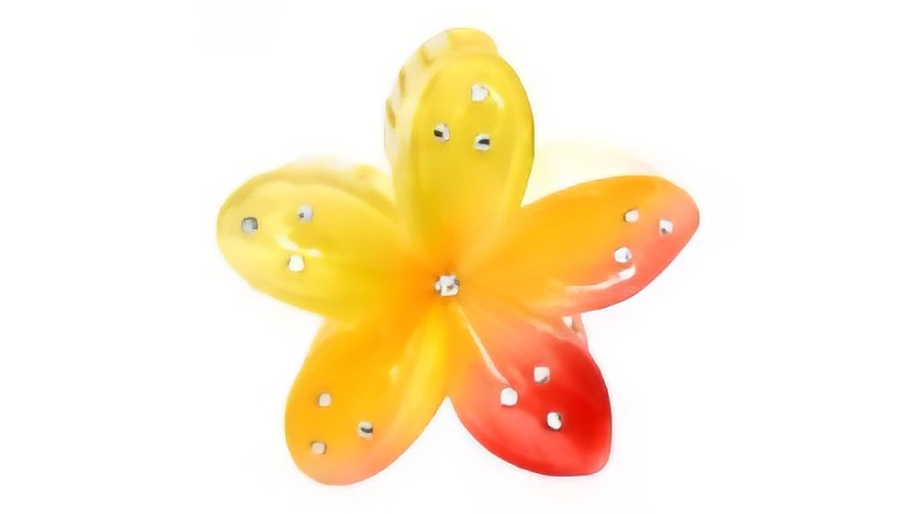 Hair clipper yellow,orange and red with strass