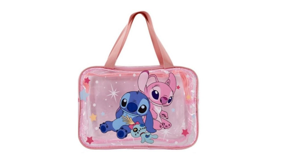 Stitch & Angel Transparent Cosmetic Bag