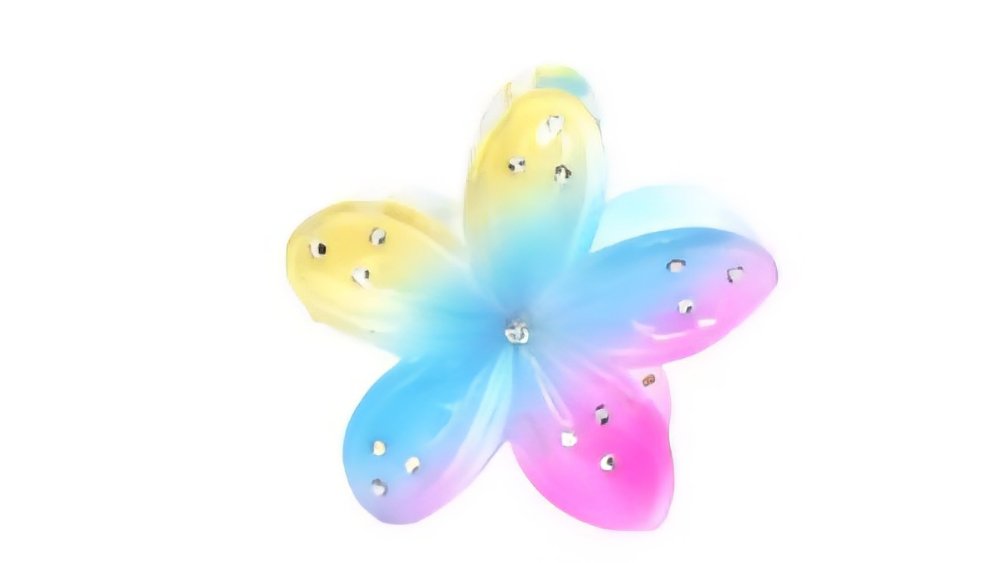 Hair clipper yellow,blue and pink with strass