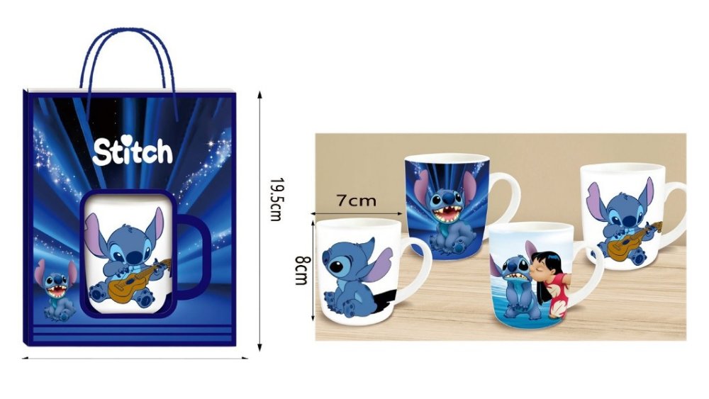 Stitch mug and spoon gift bag set