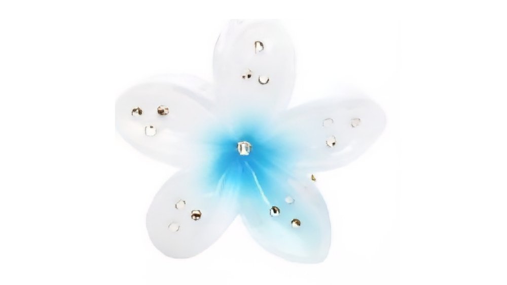 Hair clipper light blue and white with strass