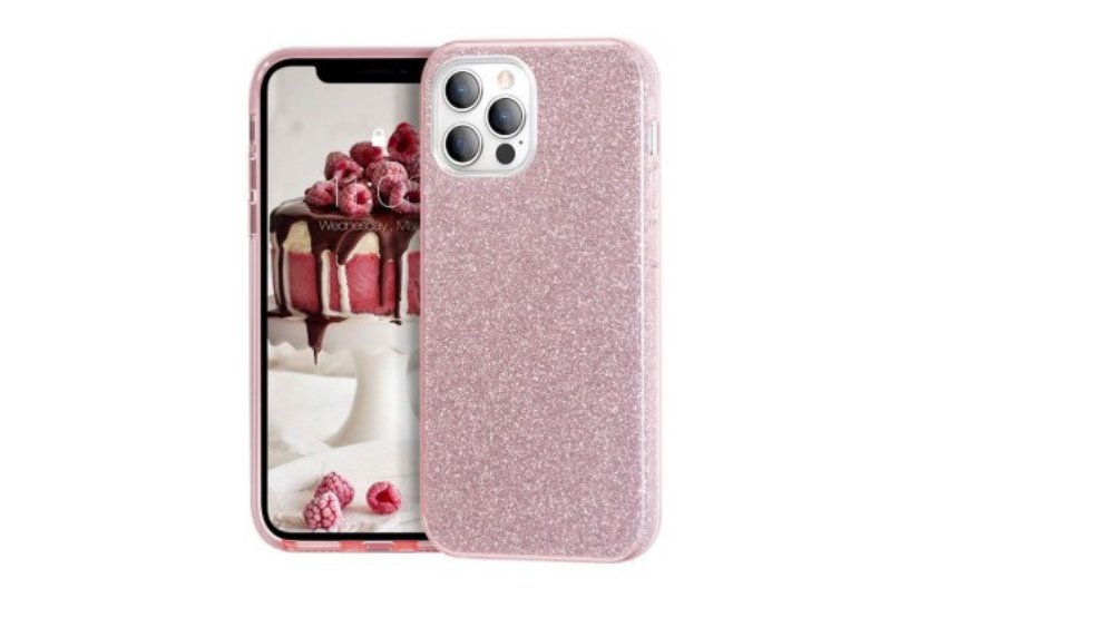 Pink Double layer & glitter hard cover 16promax
