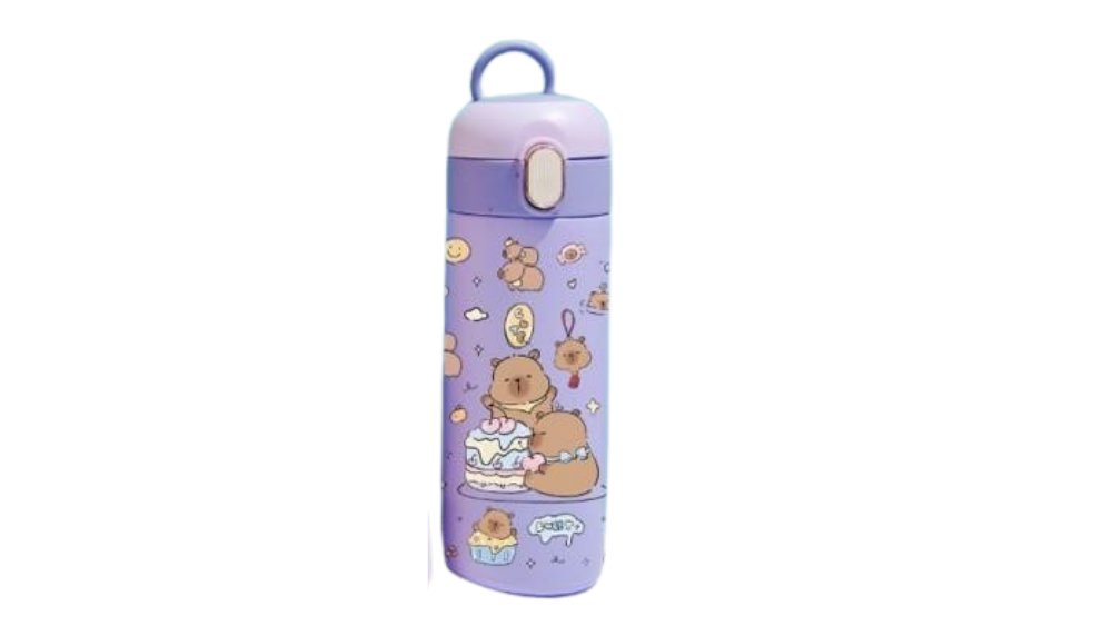 Capybarra purple water bottle 420ml