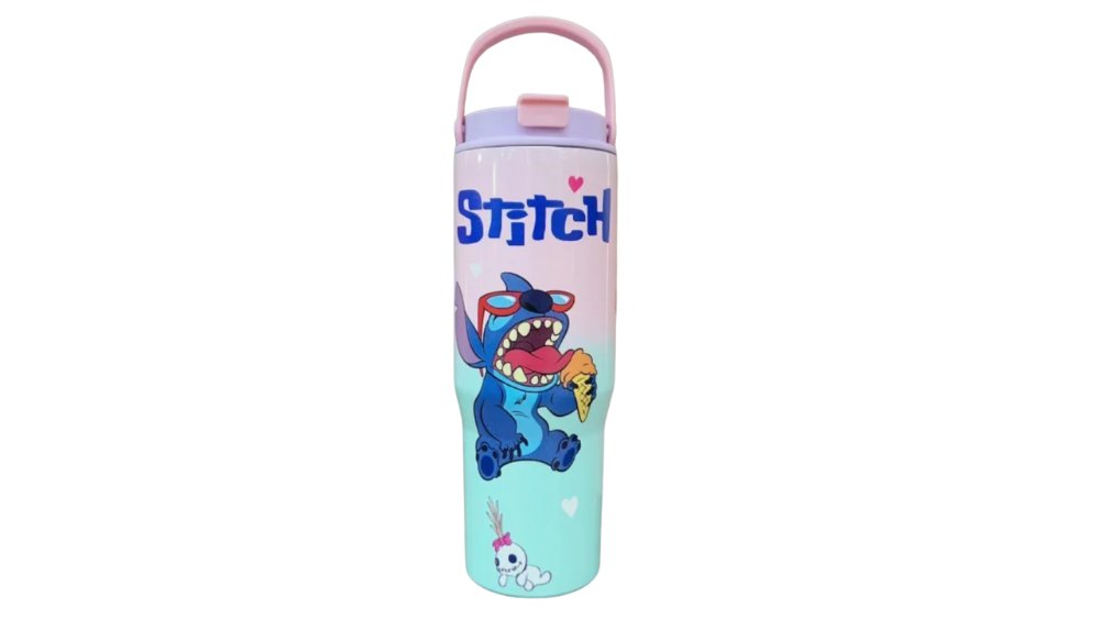 Stitch Stainlessteel tumbler pink&turqoise