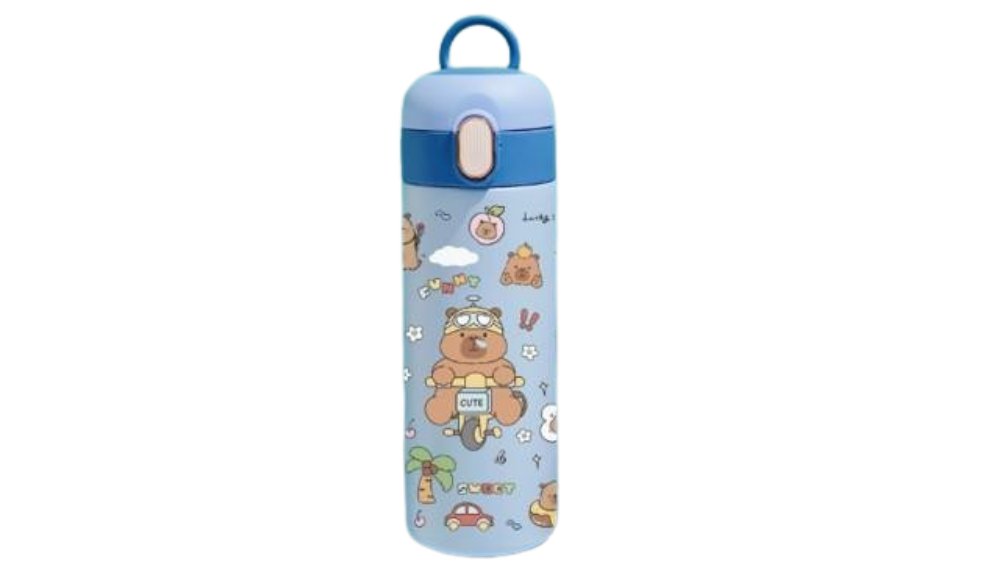 Capybarra blue water bottle 420ml