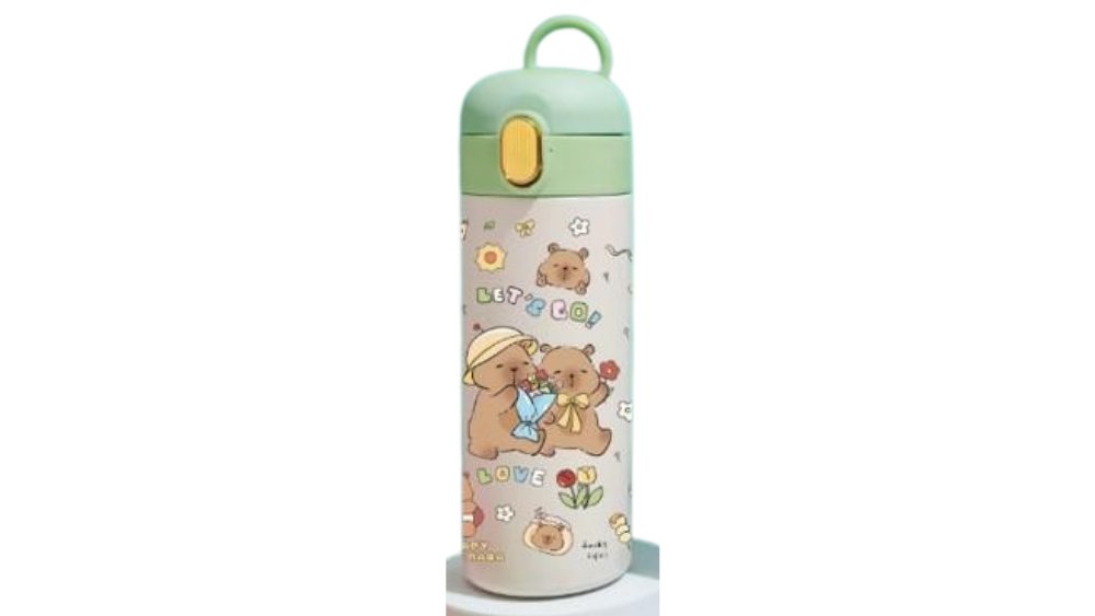 Capybarra green water bottle 420ml