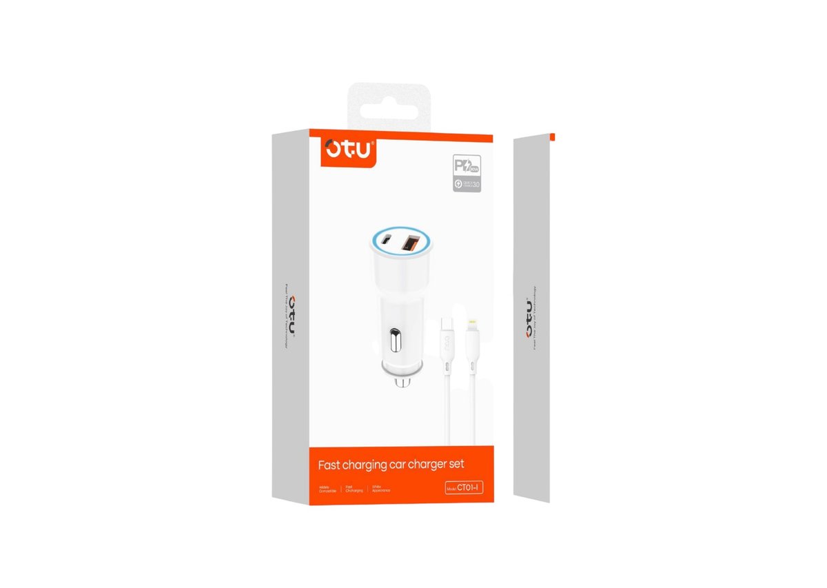 Car Charger With Cable Lightning 30W